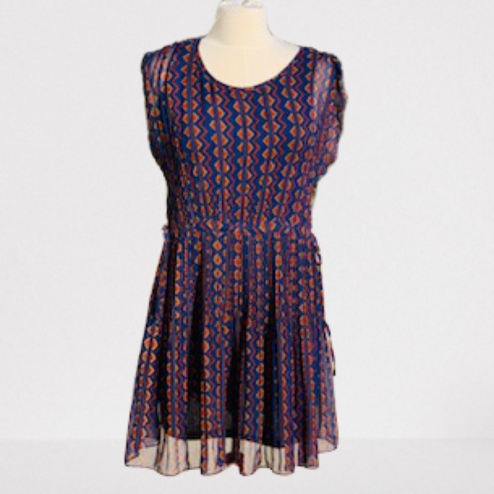 Blu Pepper Geometric Print Dress
